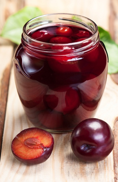 canned plums