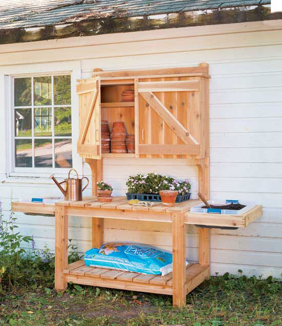 45 Diy Potting Bench Plans That Will, How To Make A Garden Potting Table