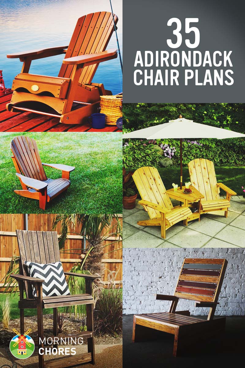 PLANS to build beautiful strong Adirondack style patio/lawn/deck chair. Large 