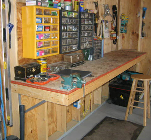 49 Free Diy Workbench Plans Ideas To, L Shaped Garage Workbench