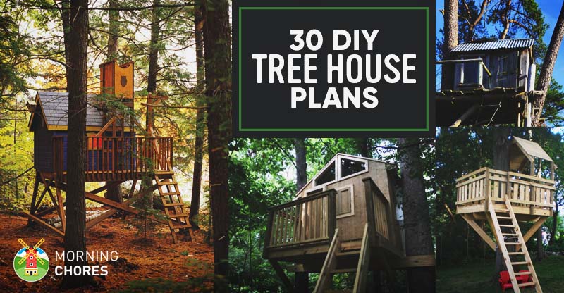 33 Diy Tree House Plans Design Ideas, Easy Tree House Plans