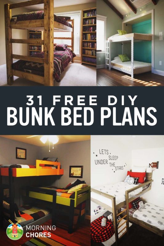 31 DIY Bunk Bed Plans & Ideas that Will Save a Lot of Bedroom Space