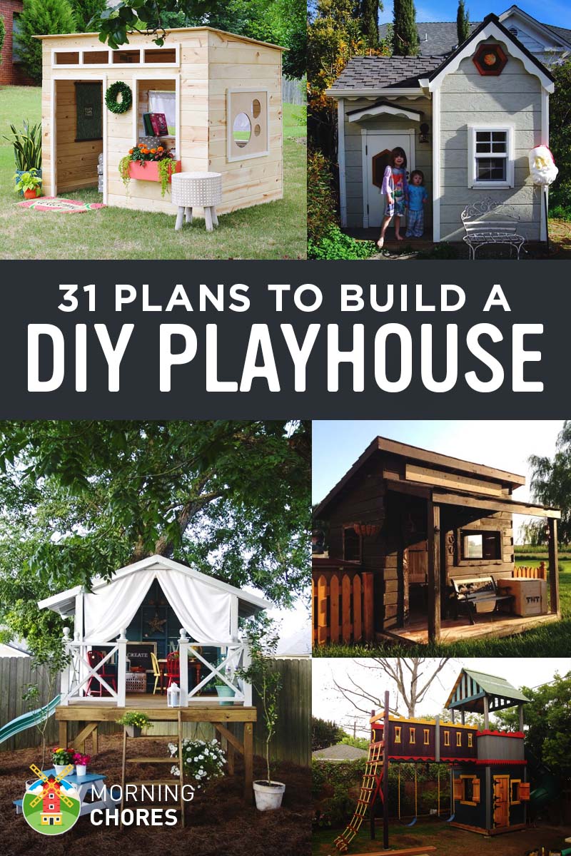 31 Free DIY Playhouse Plans To Build For Your Kids Secret Hideaway