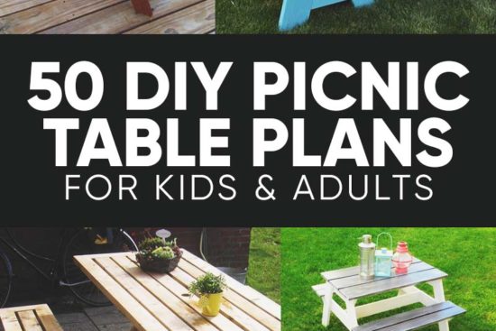 50 Free DIY Picnic Table Plans and Ideas that Will Bring Your Family Together