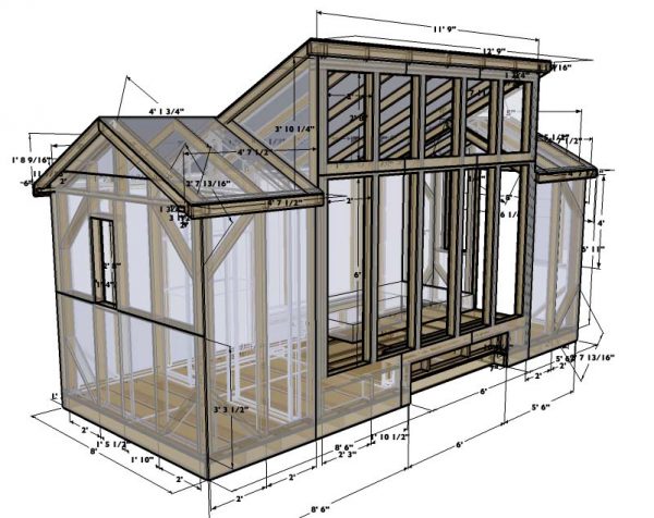 20x20 Tiny House Cabin Plan 400 Sq Ft