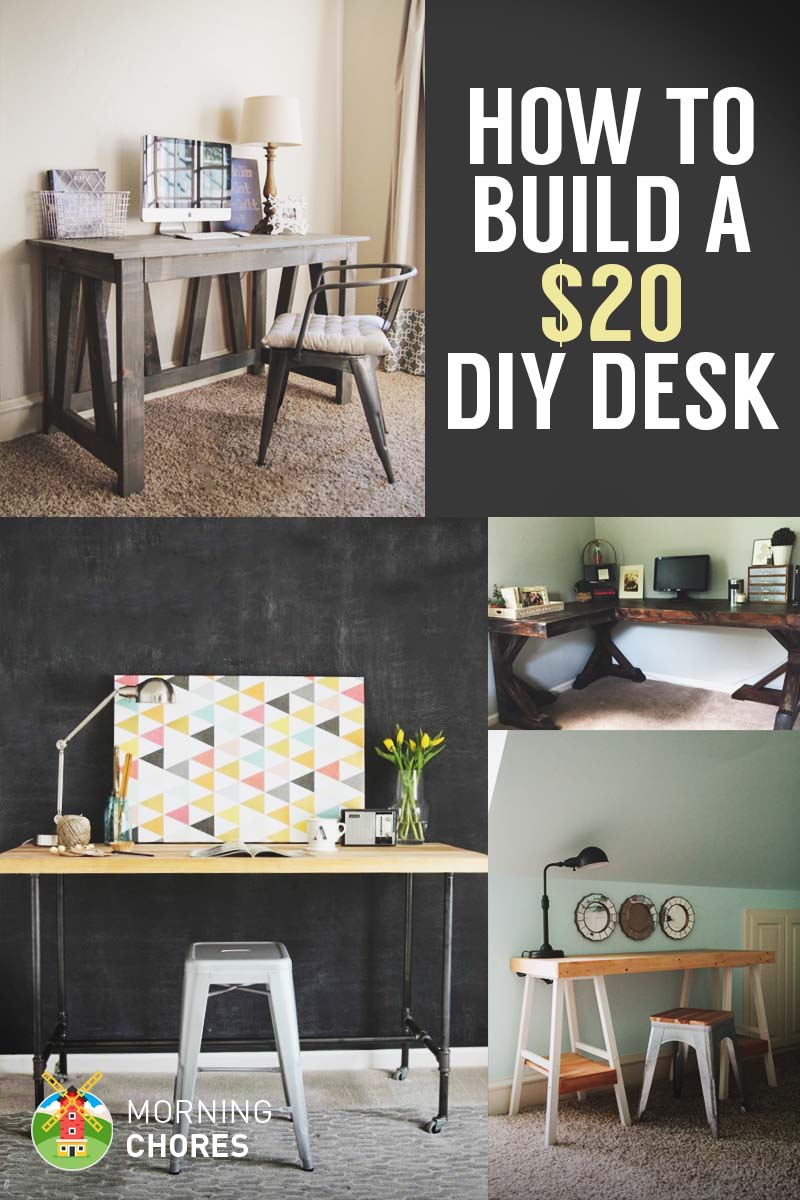 How to Build a Desk for 20 Bonus 5 Cheap DIY Desk Plans  