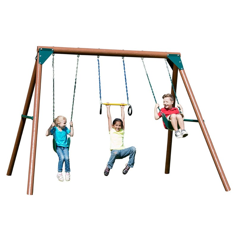 Swing-N-Slide PB 8330 Orbiter Wood Complete Swing Set