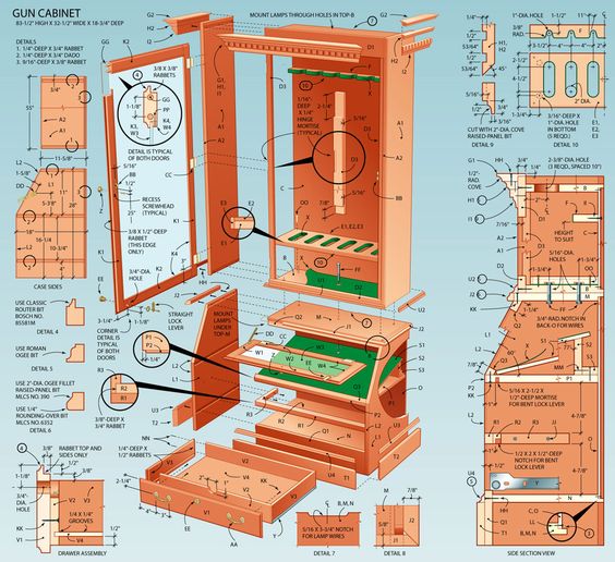 21 Interesting Gun Cabinet and Rack Plans to Securely ...
