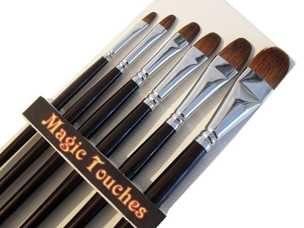 Magic Touches Red Sable (Weasel Hair) 6-pack Brush Set