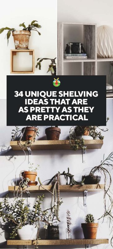 34 Diy Shelving Ideas That Are As, Unique Wall Shelves Ideas