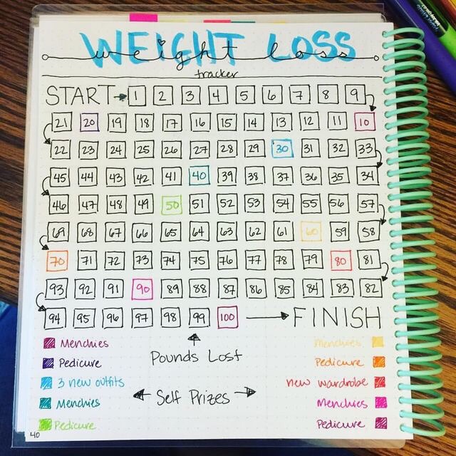 weight loss journey notebook