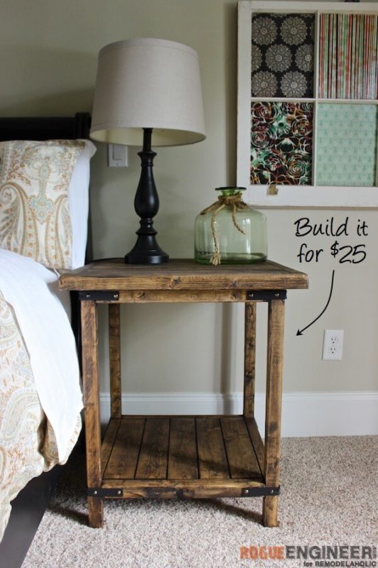 100 Functional Diy Nightstand Builds To, Small Bedside Table Plans
