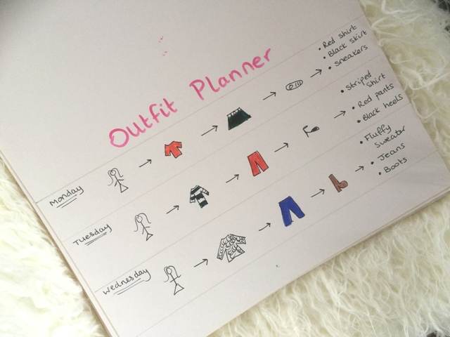 bullet journal daily outfit planner