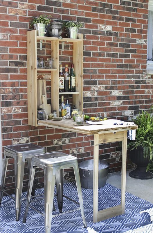 100 Diy Backyard Outdoor Bar Ideas To, Patio Mini Bar Ideas