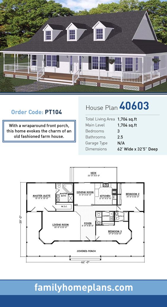 Southern Country Floor Plan 4 Bedrms