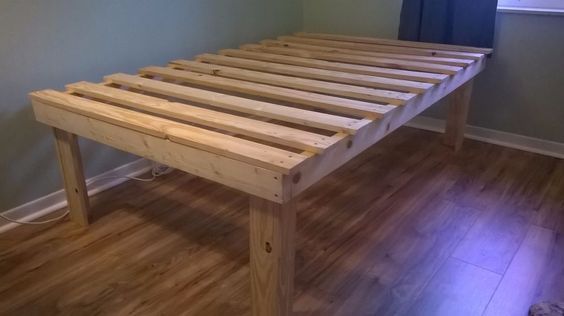 22 Spacious Diy Platform Bed Plans, Simple Queen Bed Frame Plans