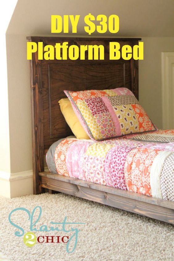 22 Spacious Diy Platform Bed Plans, Diy Twin Bed With Drawers Underneath