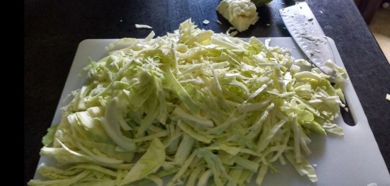 cutting sauerkraut