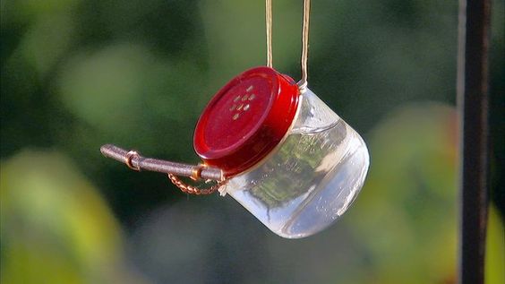 homemade hummingbird feeder