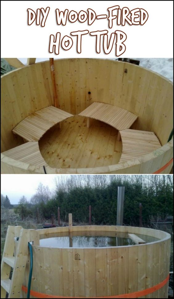 18 Ingenious Diy Hot Tub Plans Ideas, Self Build Wooden Hot Tub