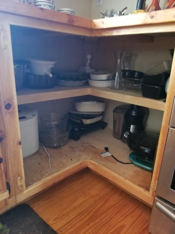 How To Fix An Awkward Corner Cabinet In, Convert Lazy Susan To Shelves
