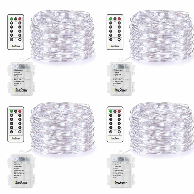 Homestarry 4 Pack Battery-operated Christmas Lights