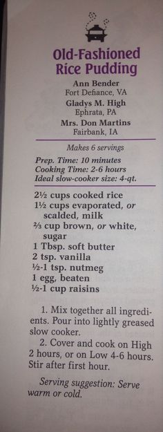 old fashioned rice pudding