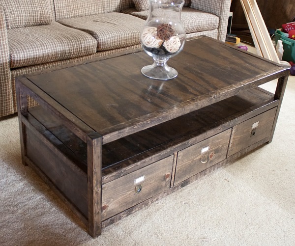 60 Diy Coffee Table Plans And Ideas With Form Function - Diy Rustic Coffee Table With Drawers