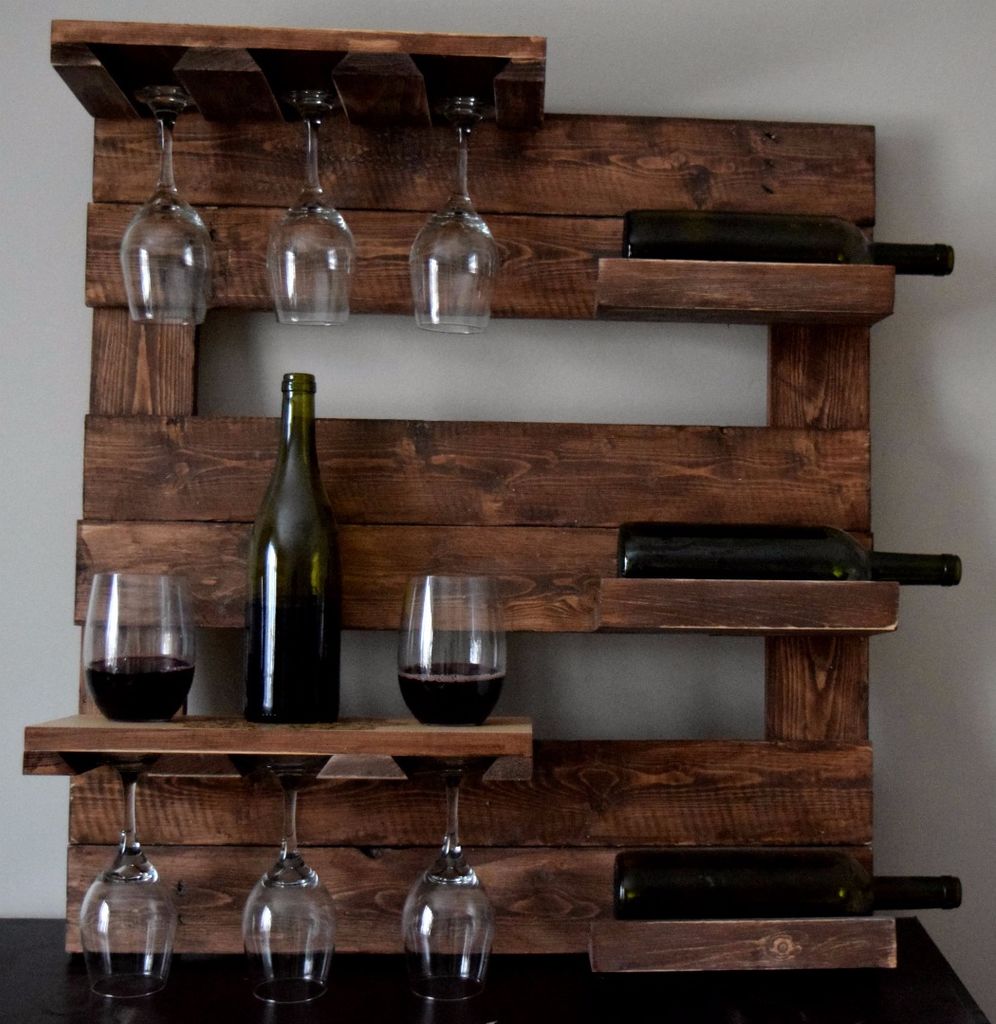 Diy bookshelf wine rack
