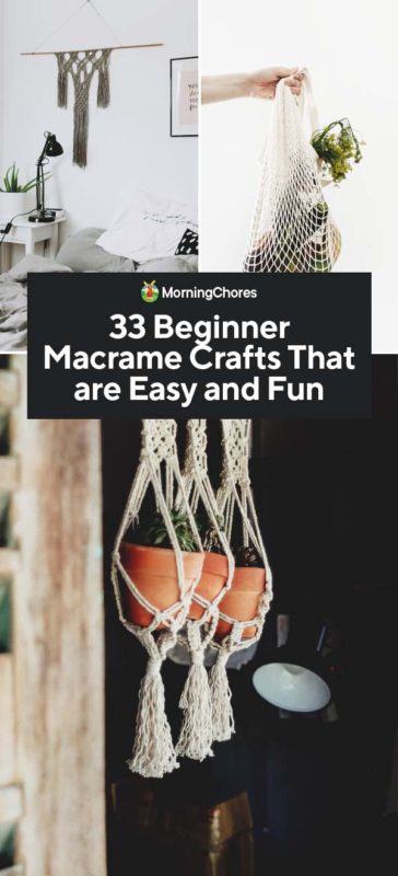 33 Beginner Macrame Crafts That are Easy and Fun PIN