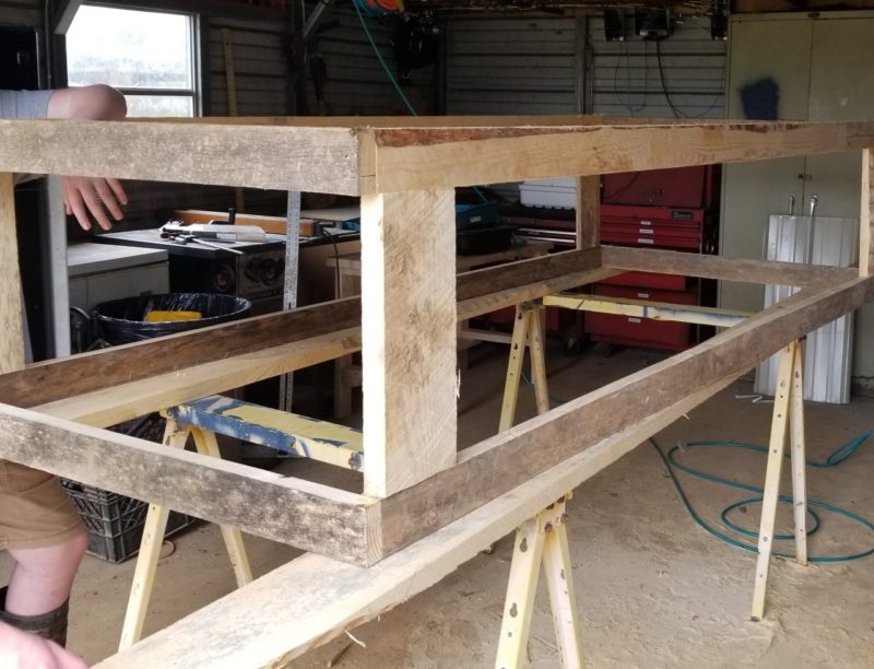 building DIY raised beds on tressles