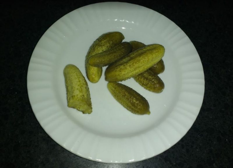 a plate of fermented pickles
