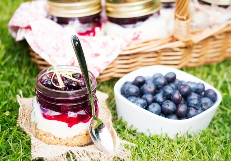 blueberry cheesecake picnic food ideas