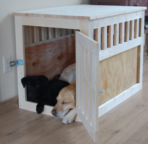 Diy Dog Crate Kennel Ideas Your Pup, Wooden Dog Kennel End Table Plans Pdf