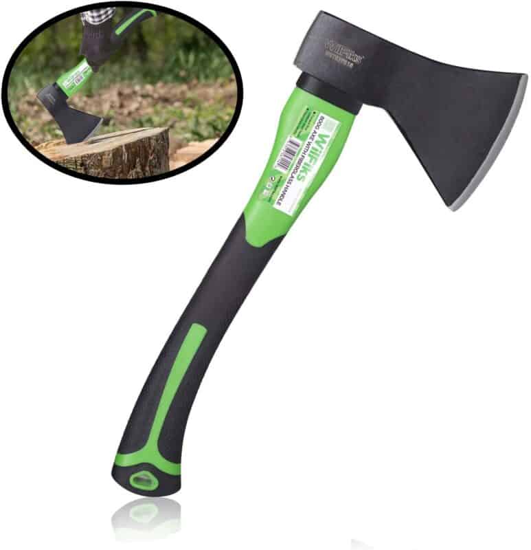1 Pc Reaping Hook Sharp Sturdy Wooden Handle Hatchet for Garden Outdoor Camping 