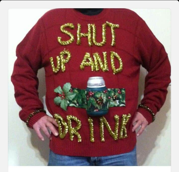 Cute Christmas Reindeer Sweatshirt Ugly Xmas Contest. Ugly Christmas Sweater