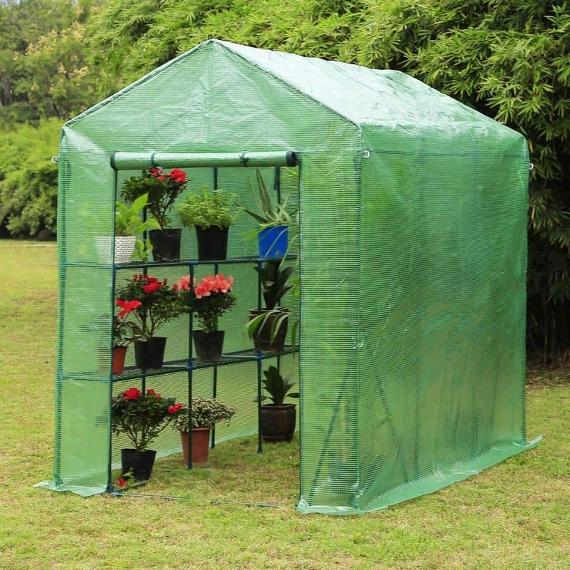 US 2/3/4/5 Tier Small Greenhouse Outdoor Garden Plant Grow Green House PVC Cover 