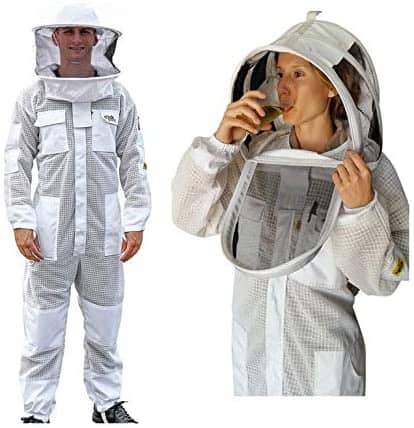 simonthebeekeeper Beekeepers bee Suit with twin hoop ROUND HAT AND VEIL Small