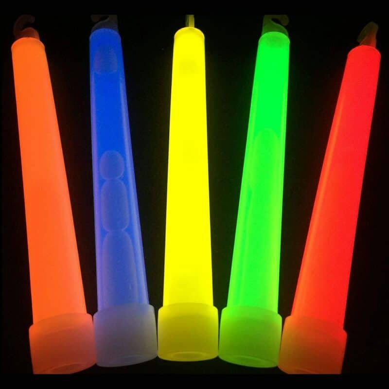NEW SET OF 5 SNAP AND SHAKE LIGHT GLOW STICKS CAMPING HIKING FESTIVALS OUTDOOR 